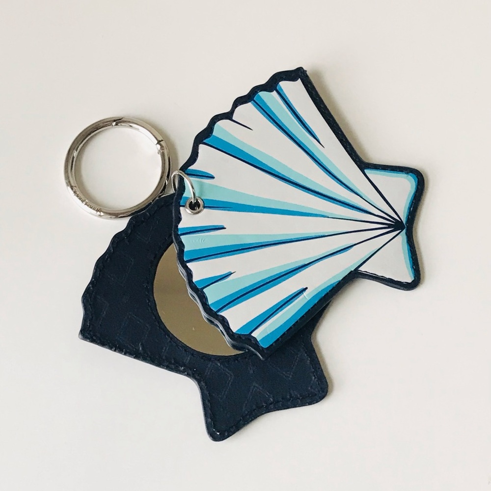 Vera Bradley Seashell Mirror Bag Charm Key Chain